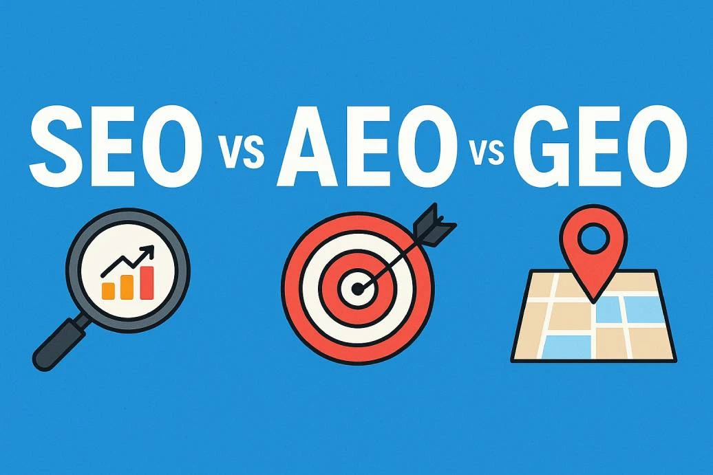SEO vs AEO vs GEO - What Every Business Website Needs
